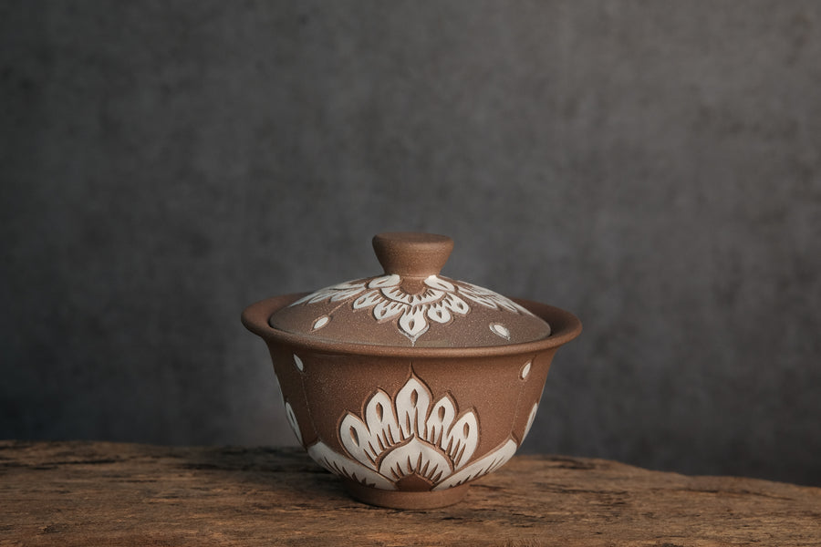 Chinese Dai gaiwan, handmade, for Gongfu Cha brewing, tea rituals