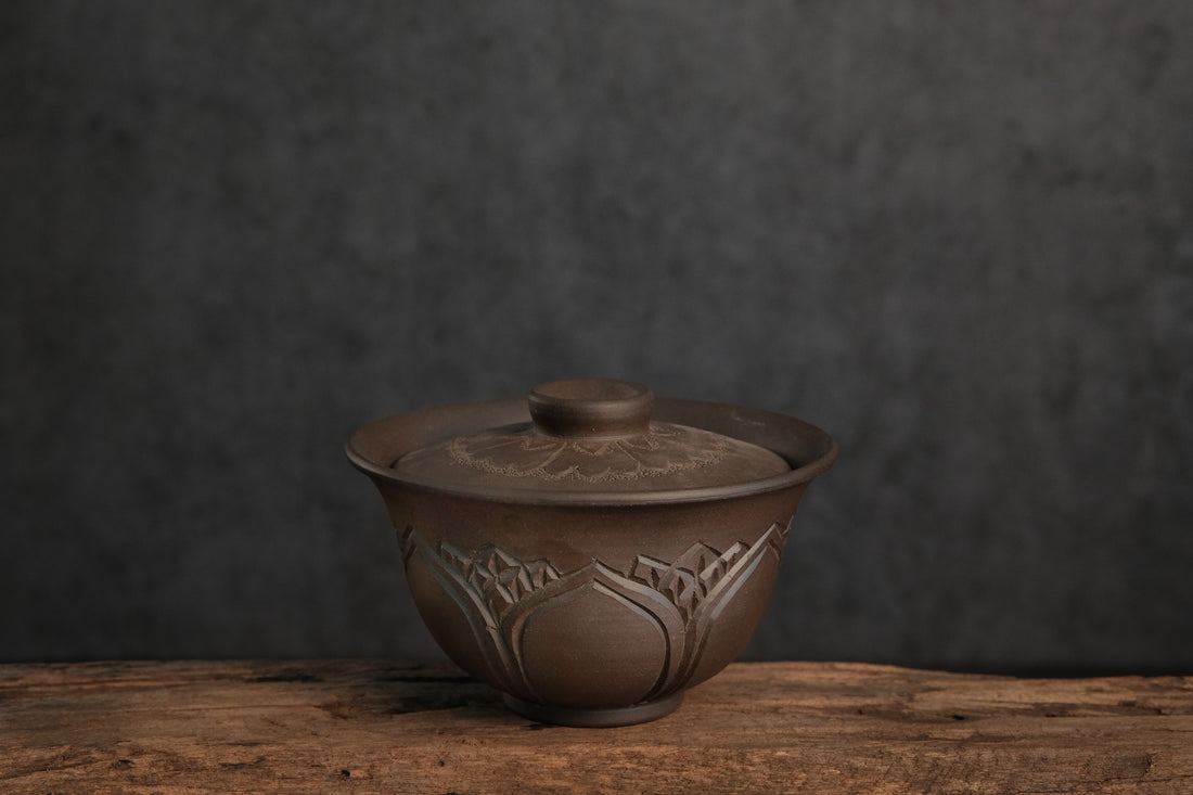 Handmade Dai gaiwan, Gongfu Cha, brewing tea, Yunnan teaware, traditional pattern